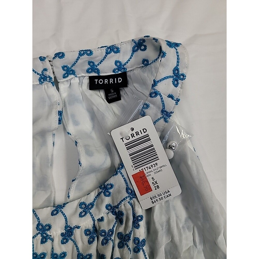 Torrid Blue and White Tank Top - Picture 3 of 8